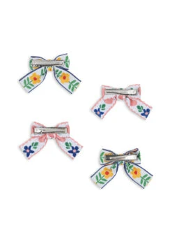 PACK 4 PINCES À CHEVEUX AVEC NŒUD - White/rose -Konges Sløjd®. Soldes Boutique PACK KS102747 S30137 3 241220012410