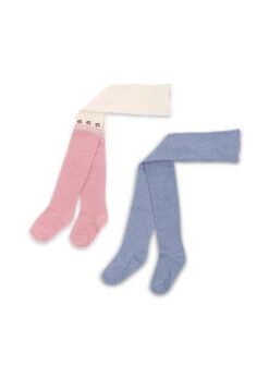 2 PACK CHERRY LUREX TIGHTS - Purple/pink Dolphin